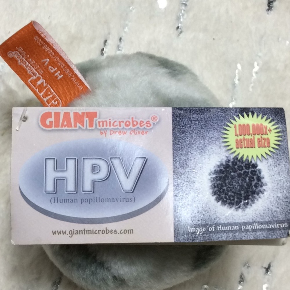 Giant microbes HPV, teaching tool plush doll.